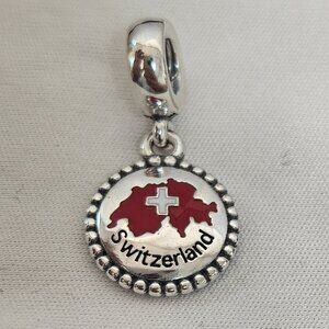 Pandora Switzerland Exclusive Charm Pendant, S925 Silver Jewelry